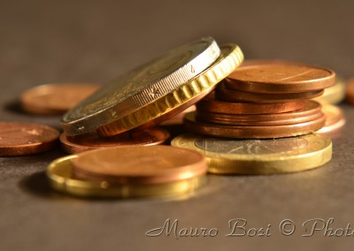 Macro fotografia di monete